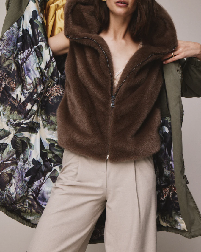 PARKA ASHLEY DARK BRAUN ~ BLONDE N°8
